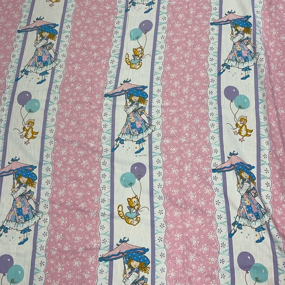 🌸 Rare‎ Vintage Holly Hobby Full size sheet set, pastel Excellent used Cond…